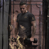 Glory T-Shirt - Granite x Gold (Hephaistos)