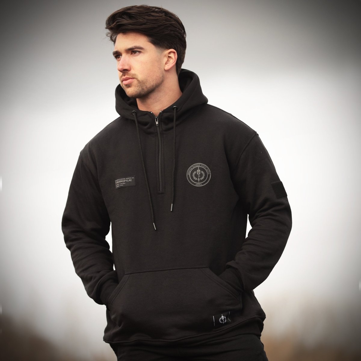 //03-SP1 | Shadow Ops Half Zip Hoodie - Onyx (Fully Customizable) – USA ...