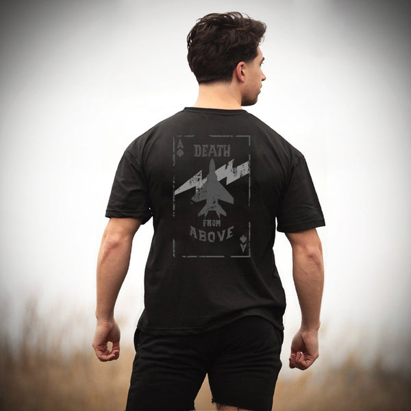 //03-SP1 | Shadow Ops T-Shirt - Onyx "Death From Above" (Oversized) - Spartathletics