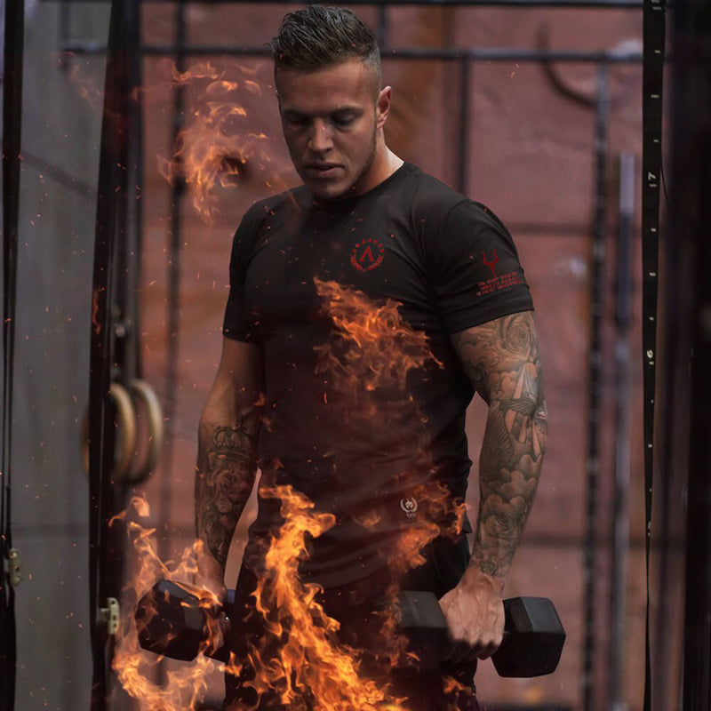 Camiseta Glory - Onyx x Lava Red (Hades) 