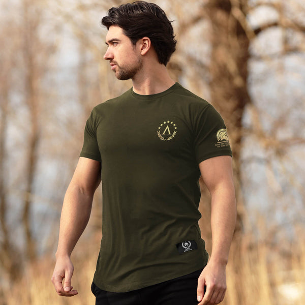 Glory T-Shirt - Forest Green x Gold (Ares)