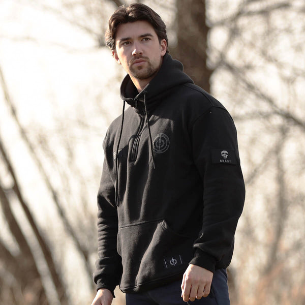 //03-SP1 | Shadow Ops Half Zip Hoodie - Onyx (Fully Customizable)