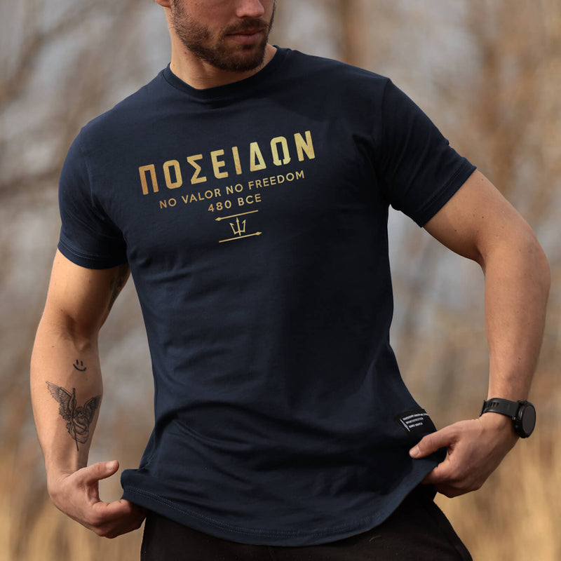 Nemesis T-Shirt - Navy x Gold (Poseidon)