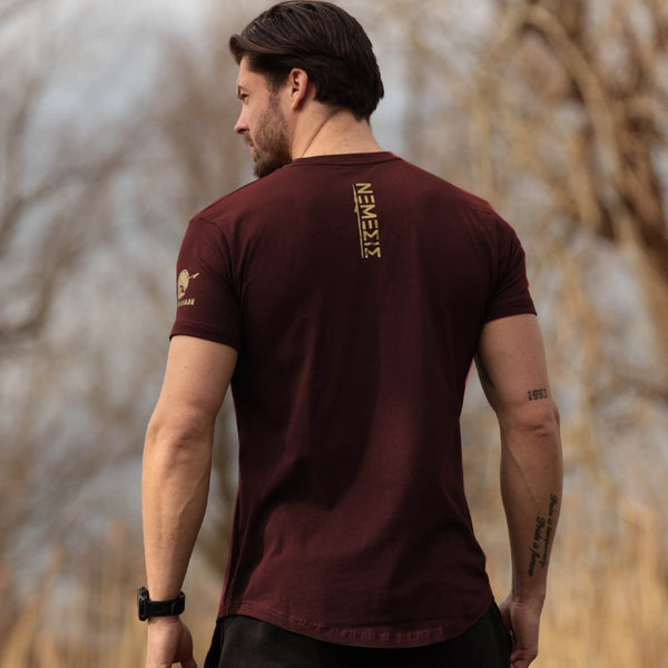 Nemesis T-Shirt - Burgundy x Gold (Lysander)
