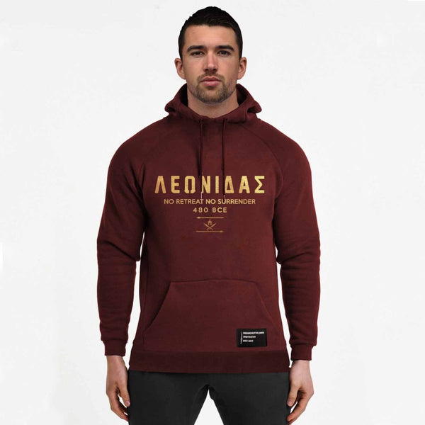 Nemesis Hoodie - Burgundy x Gold (Leonidas) - Spartathletics