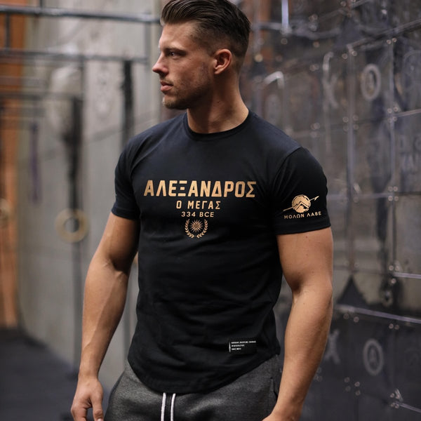 Nemesis T-Shirt - Onyx x Gold (Alexander The Great) - Spartathletics