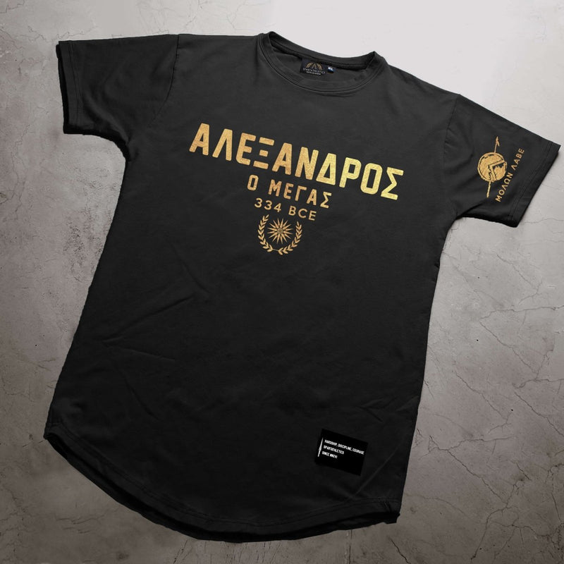 Nemesis T-Shirt - Onyx x Gold (Alexander The Great) - Spartathletics